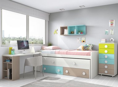 Mueble compacto tres colores 